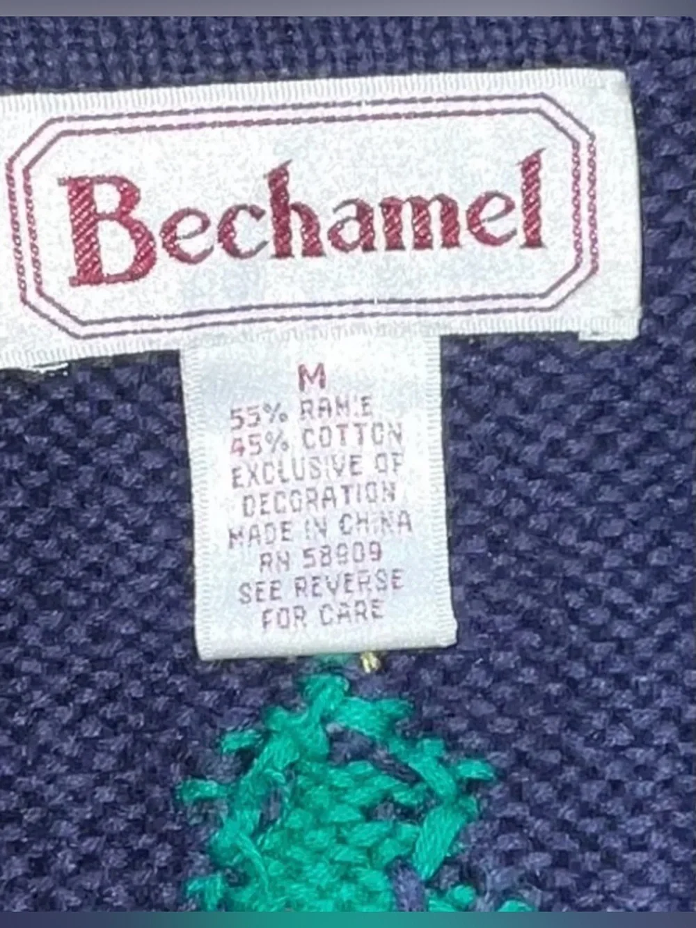Vintage Bechamel Christmas Sweater Vest Size Medium